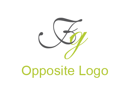 calligraphic letter F and letter G