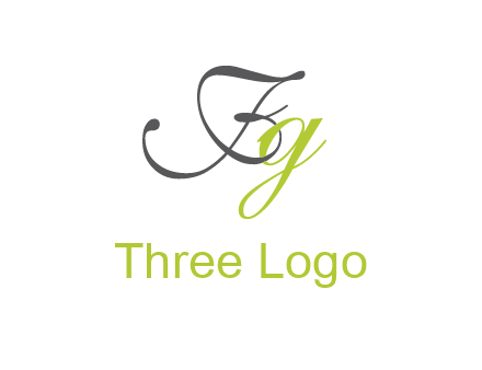 calligraphic letter F and letter G