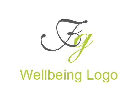 calligraphic letter F and letter G