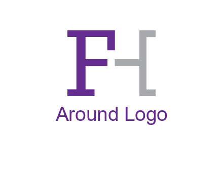 letter F forming letter H