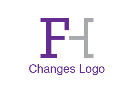 letter F forming letter H