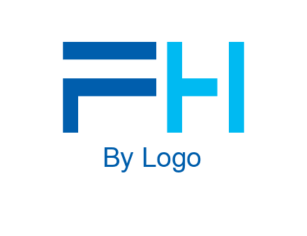 abstract letter FH