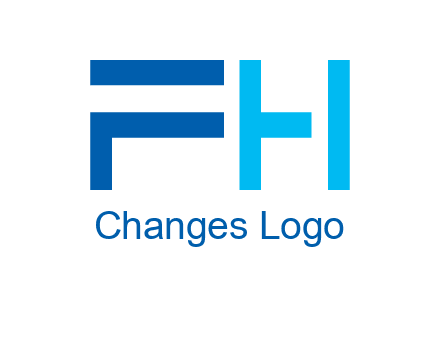abstract letter FH