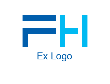 abstract letter FH