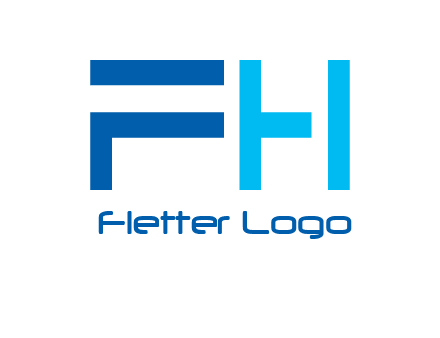 abstract letter FH