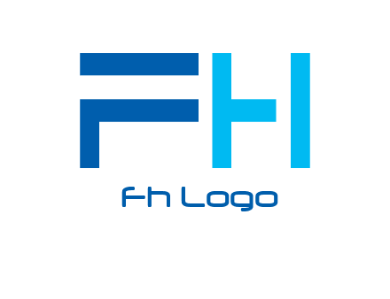 abstract letter FH