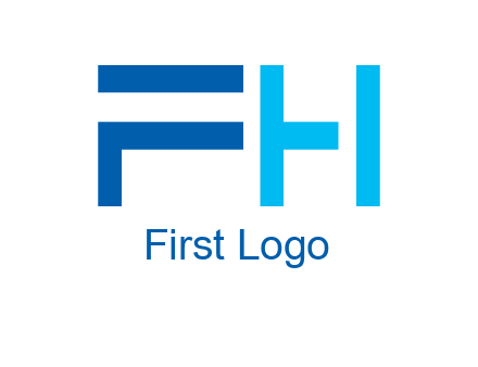 abstract letter FH