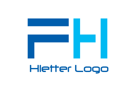 abstract letter FH