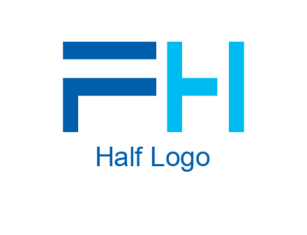 abstract letter FH