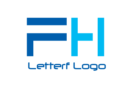 abstract letter FH