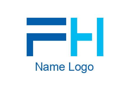 abstract letter FH