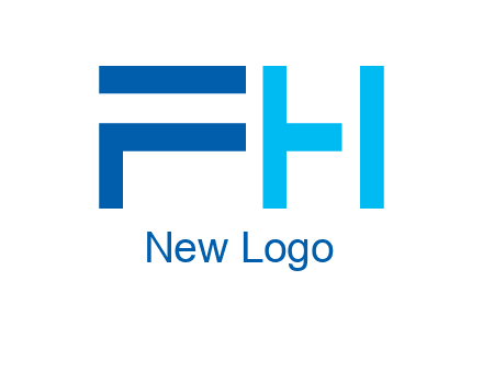 abstract letter FH