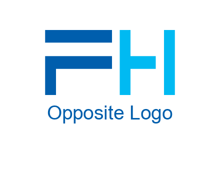 abstract letter FH