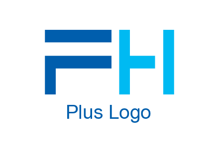 abstract letter FH
