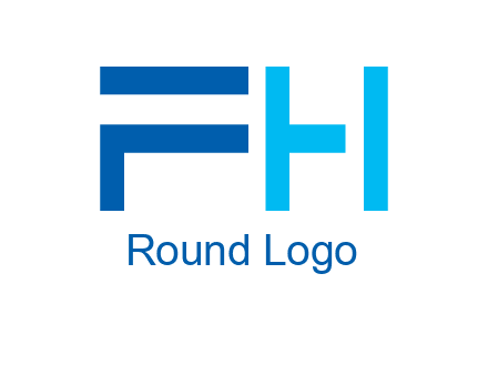 abstract letter FH