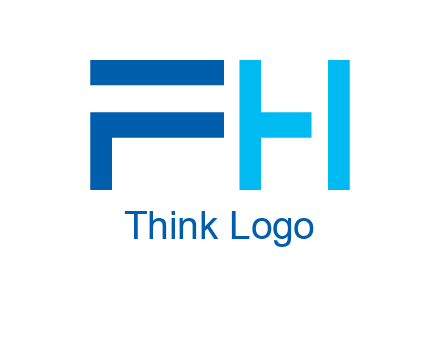 abstract letter FH