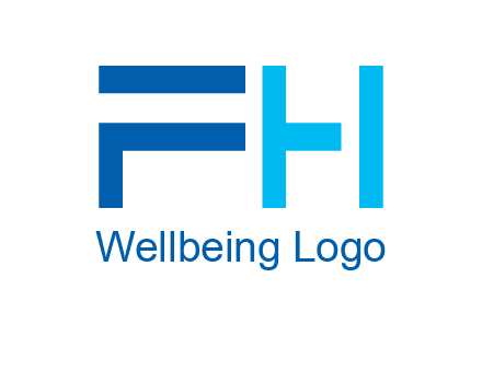 abstract letter FH