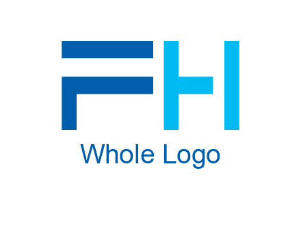 abstract letter FH