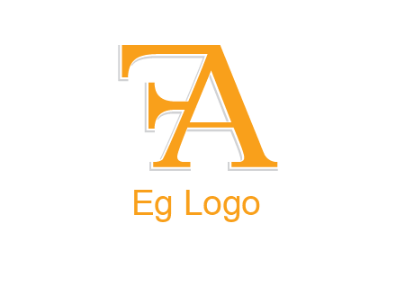 letter F attached to letter A