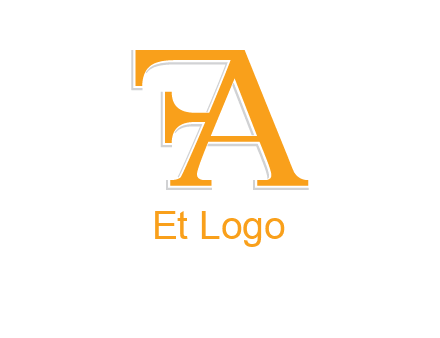 letter F attached to letter A