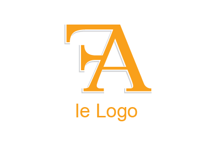 letter F attached to letter A