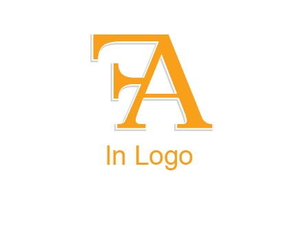 letter F attached to letter A
