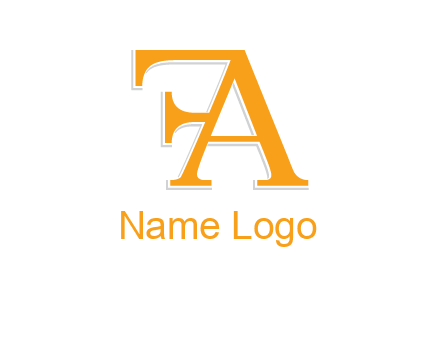 letter F attached to letter A