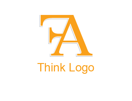 letter F attached to letter A