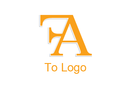 letter F attached to letter A