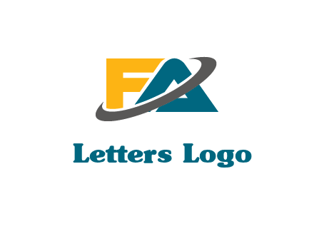 Swoosh around Letters FA logo