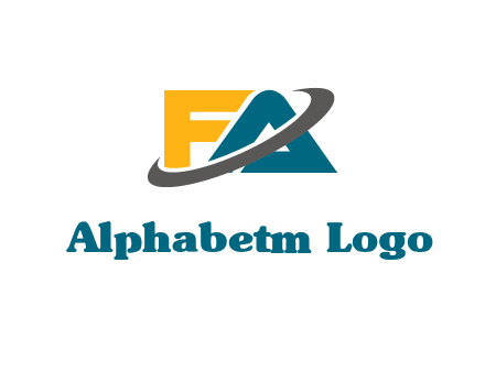 Swoosh around Letters FA logo