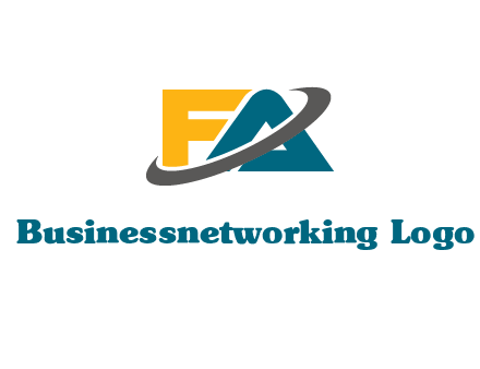 Swoosh around Letters FA logo