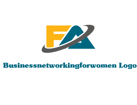Swoosh around Letters FA logo