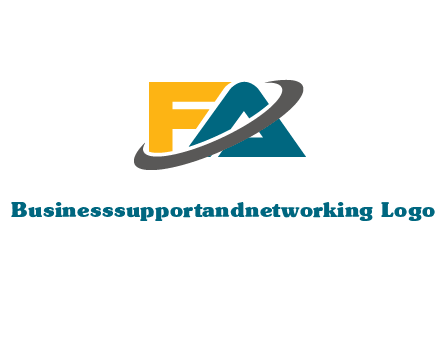 Swoosh around Letters FA logo