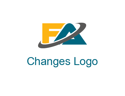 Swoosh around Letters FA logo