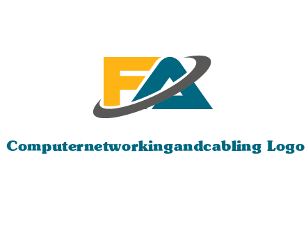 Swoosh around Letters FA logo