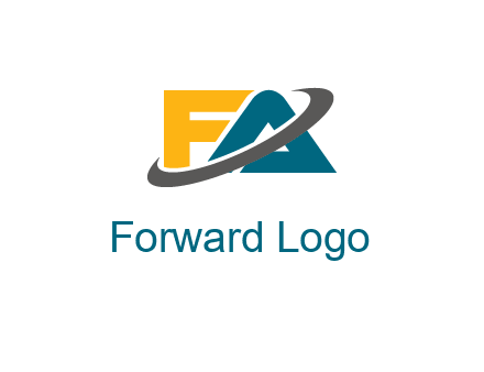 Swoosh around Letters FA logo