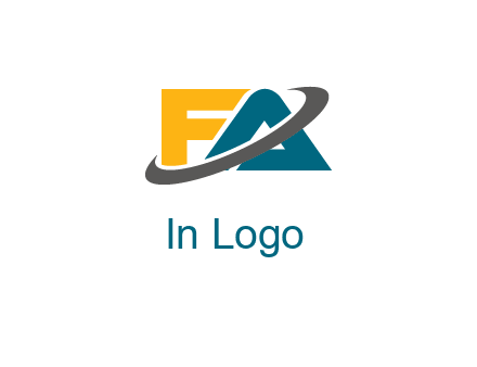 Swoosh around Letters FA logo