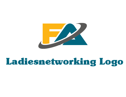 Swoosh around Letters FA logo