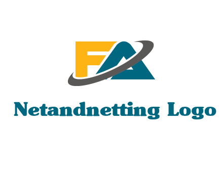 Swoosh around Letters FA logo