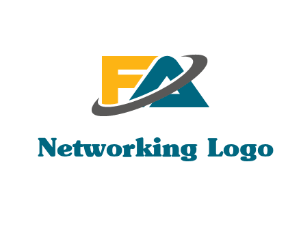 Swoosh around Letters FA logo