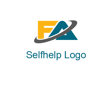 Swoosh around Letters FA logo