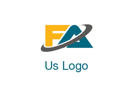 Swoosh around Letters FA logo