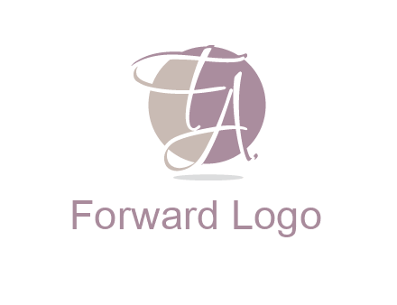 Letters FA are in a circle logo