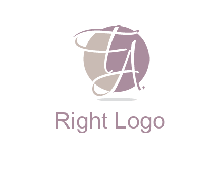 Letters FA are in a circle logo