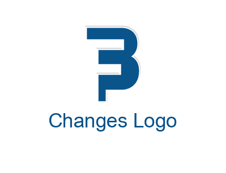 negative spacing letter F in letter B