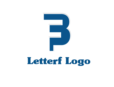 negative spacing letter F in letter B
