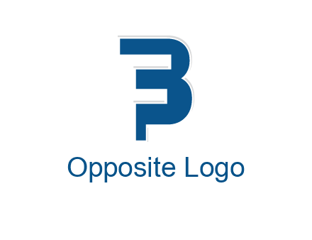 negative spacing letter F in letter B