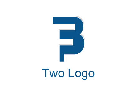 negative spacing letter F in letter B