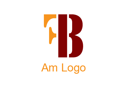 abstract letter F with letter B